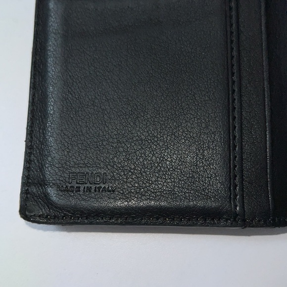Fendi Beige/Black Leather Flap Continental Wallet - Picture 7 of 16